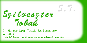 szilveszter tobak business card